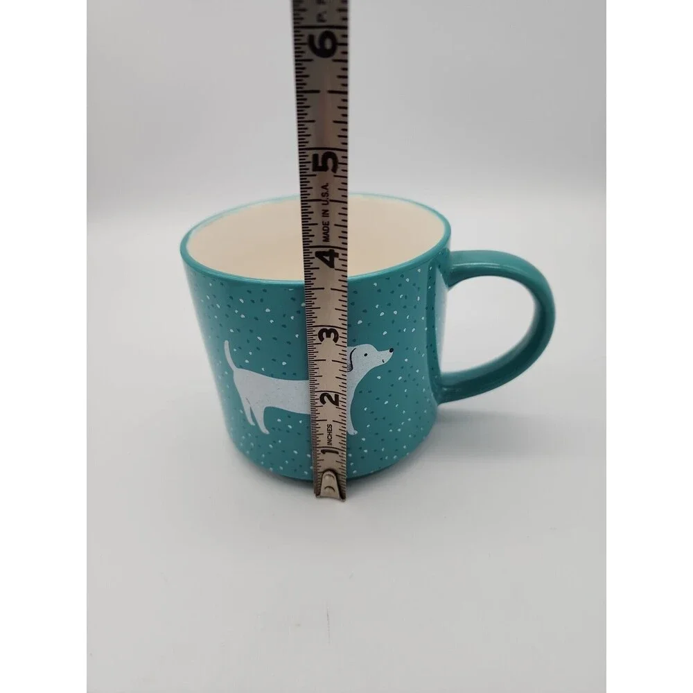 ELUM Home Beagle Dog Blue & White COFFEE MUG Speckled Print Mug